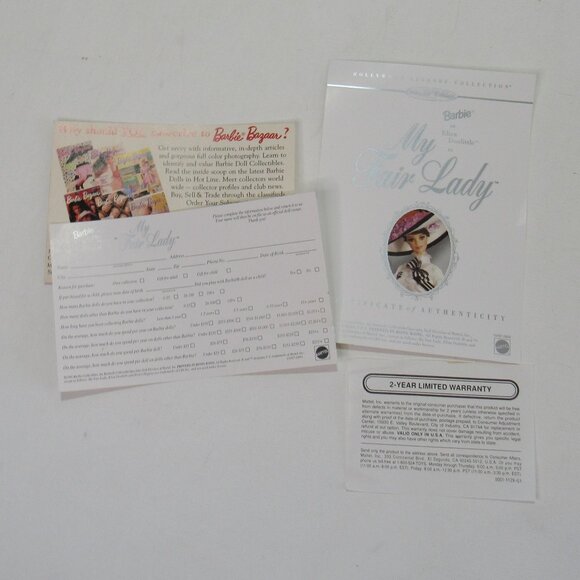 Barbie as Eliza Doolittle in My Fair Lady-Collector's Edition 1995 Mattel Doll - Picture 12 of 16